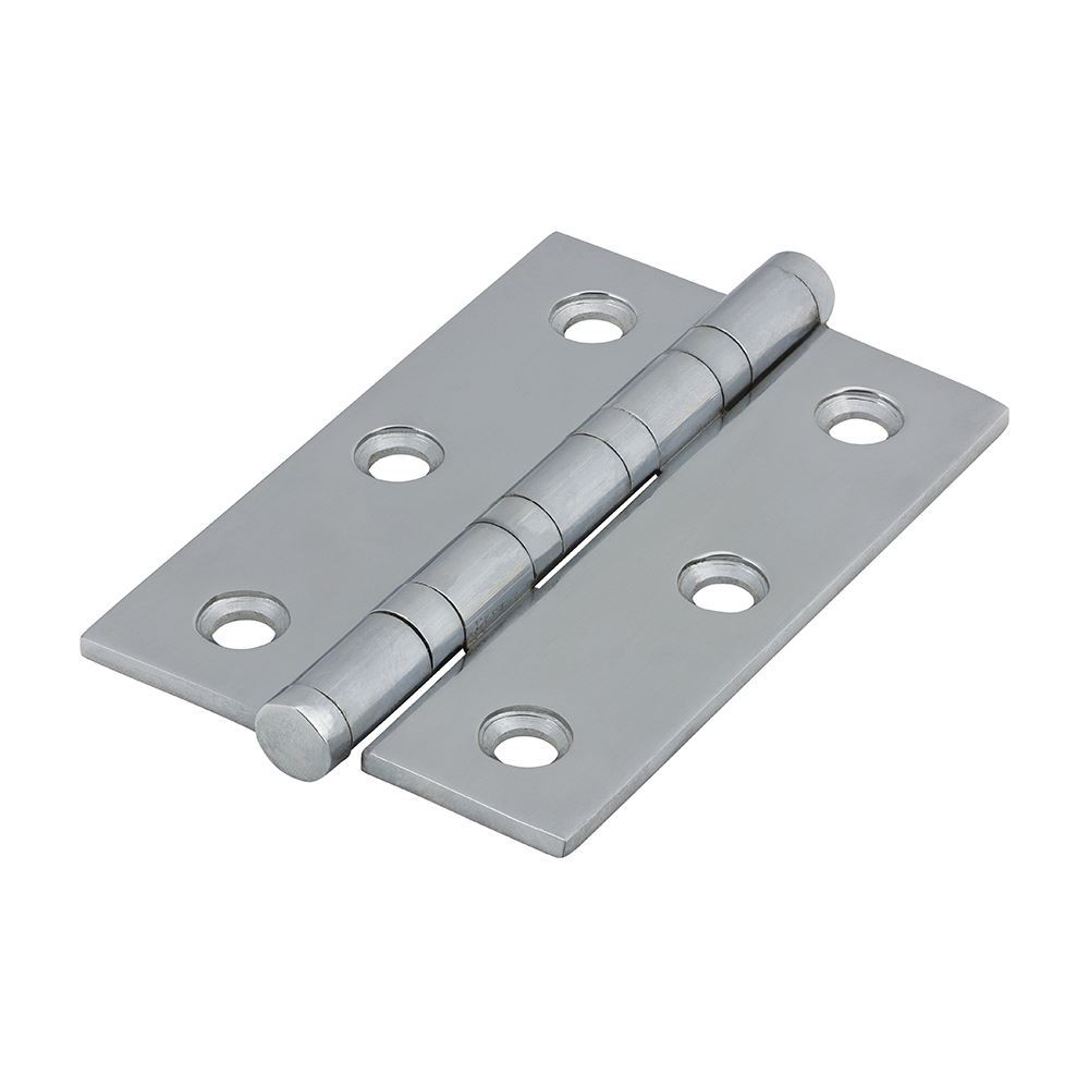 Timco Ball Bearing Hinges, Solid Brass, 76 x 50mm - 2 Pack