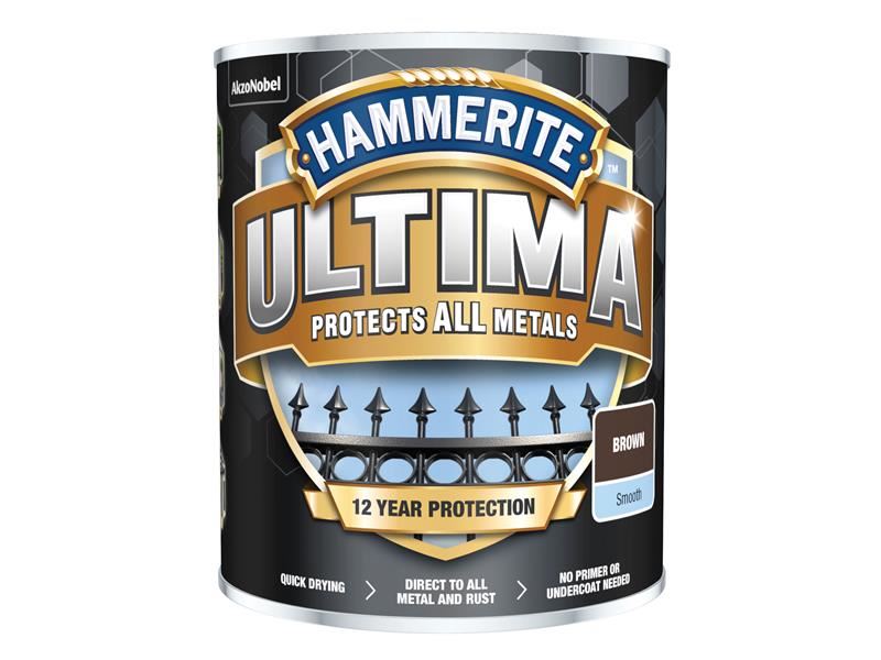 Hammerite - Ultima Cat Logam Licin Coklat 750ml