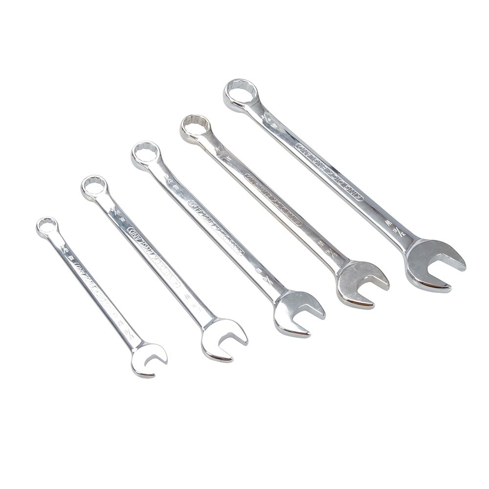 King Dick Whitworth Combination Spanner Set, 5-Piece, 1/8″-3/8″
