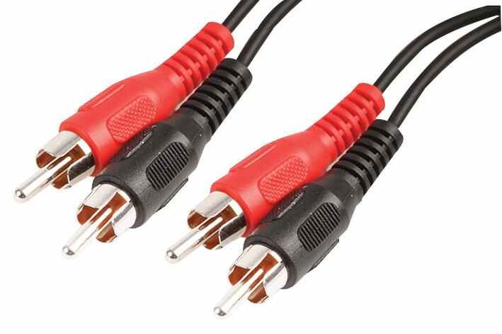 PRO SIGNAL - 2x Phono (RCA) Stecker auf 2x Phono (RCA) Stecker Kabel, 25m sch