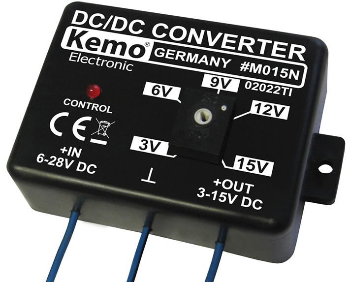 KEMO ELECTRONIC Module Convertisseur DC/DC Réglable 3-15V, 1.5A
