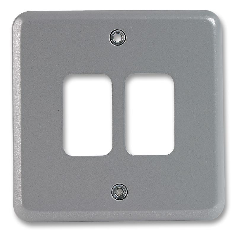 MK Grid Plus 2 Gang Metal-Clad Front Plate