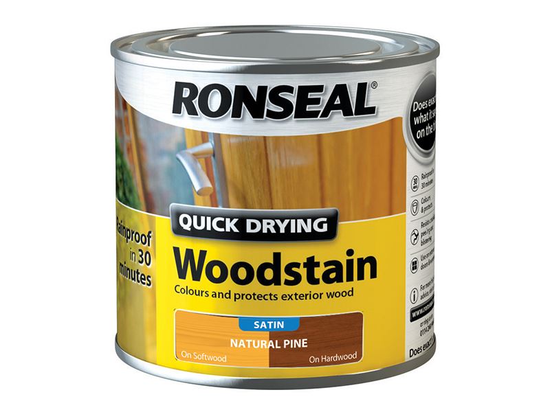 Ronseal Sneldrogende Houtverf, Satijn, Natuur Den, 250ml