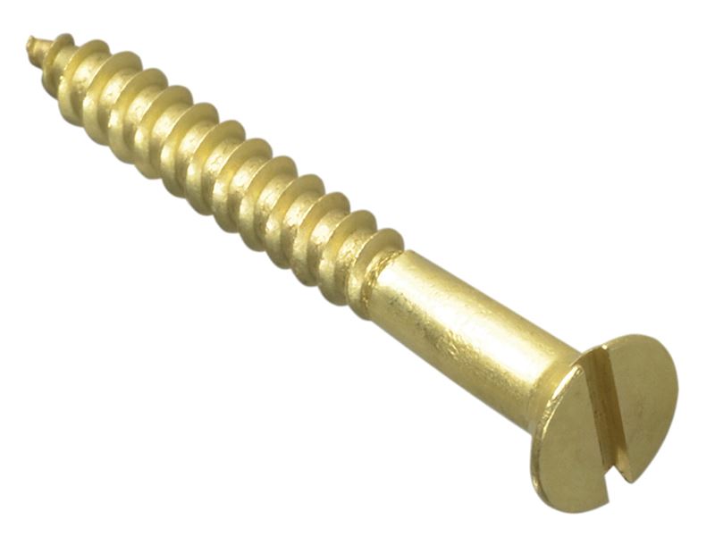 ForgeFix Holzschrauben Schlitz Messing 38mm x 8, ForgePack 10