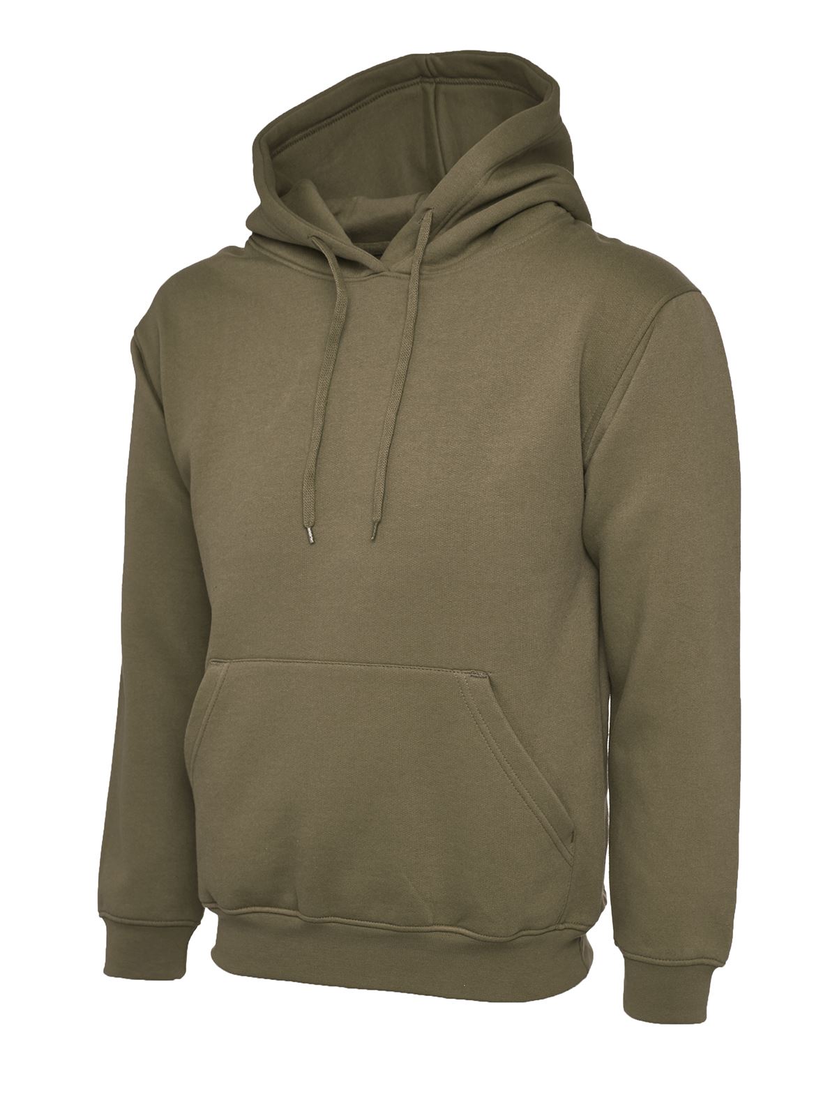Uneek - Hoodie Unisekasik Klasik 50% Poliester 50% Kapas - Hijau Tentera - Saiz