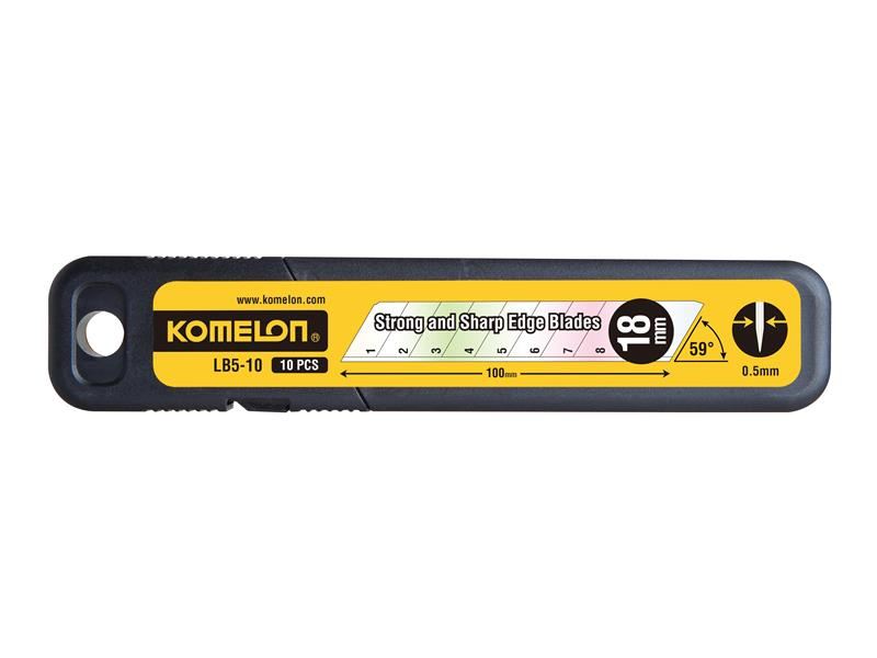 Lames amovibles Komelon 18 mm (paquet de 10)