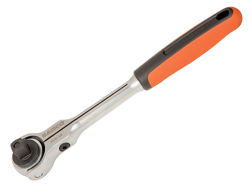 Bahco 8120-1/2 Swivel Head Ratchet, 1/2in Drive, 72-Tooth