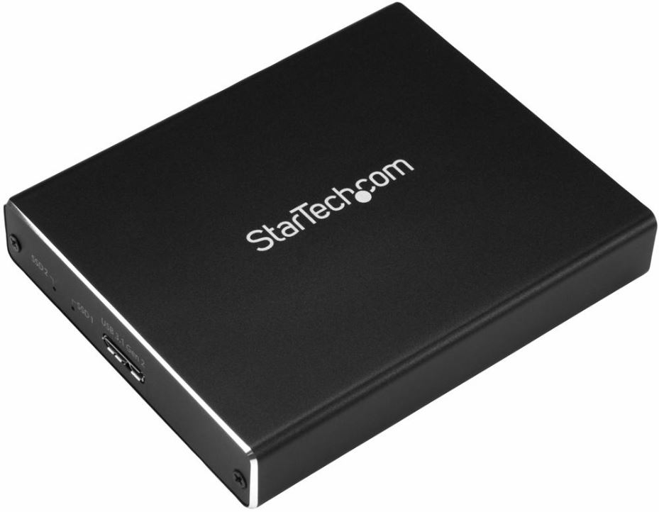 STARTECH Διπλή Θήκη M.2 SATA SSD με RAID, USB 3.1