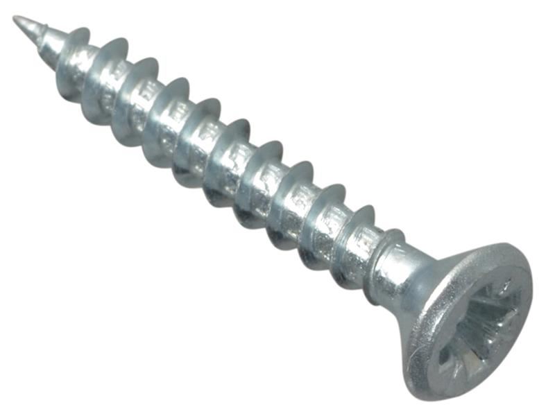 ForgeFix Tornillos Compatibles con Pozidriv de Cabeza Avellanada 3,5x30mm, Zinc