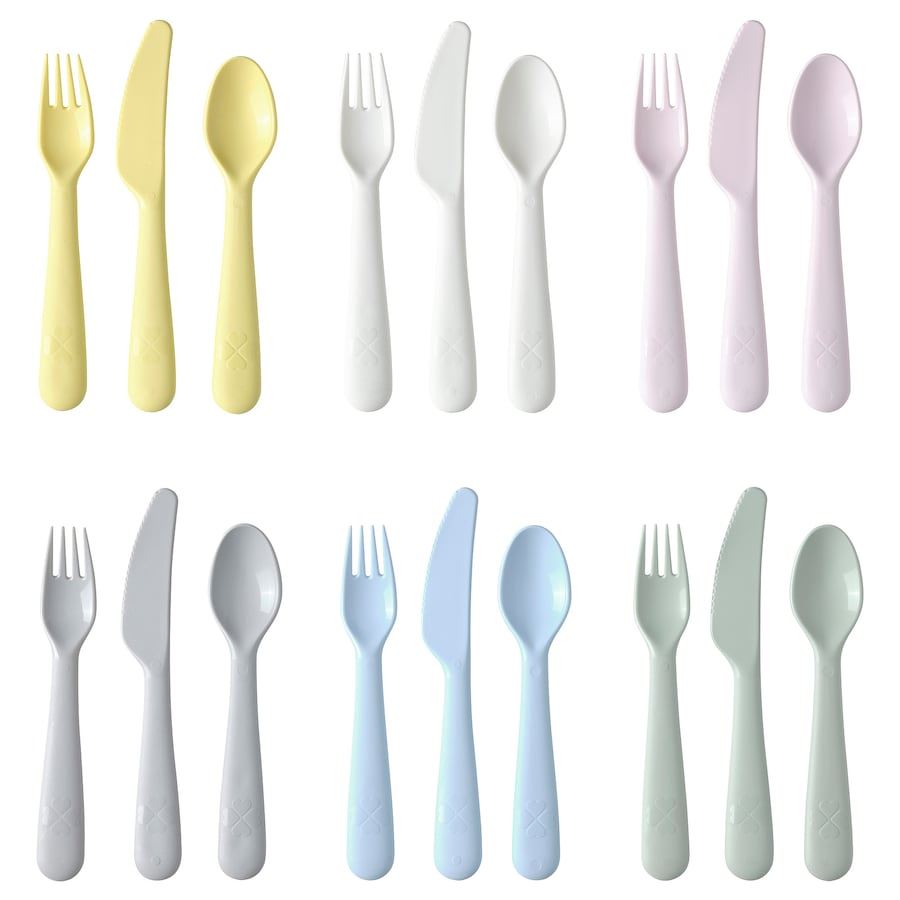 IKEA KALAS 18-delig bestekset, gemengde kleuren