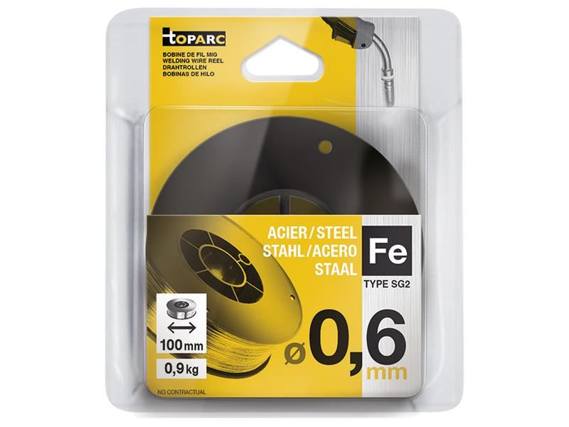 Bobine de fil à souder GYS MAG, Acier, 0,6 mm, 0,9 kg