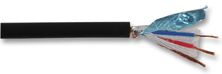 PRO POWER - Cábla Micreafón, 5.5mm, PVC, Dubh, 100m