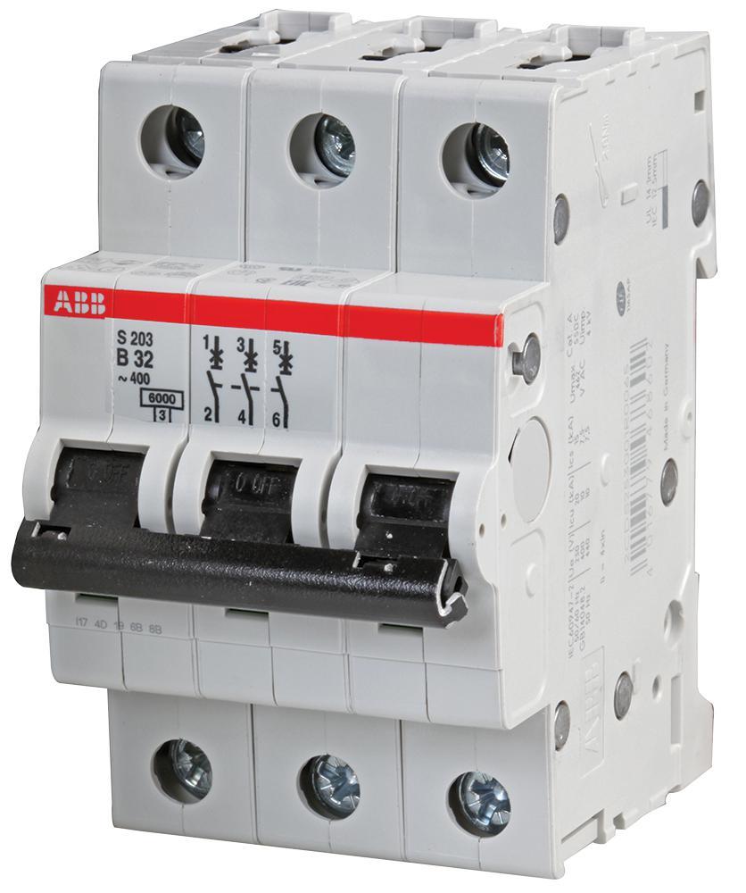 Disjoncteur ABB 32A Type B 3P, 277VAC, série S200
