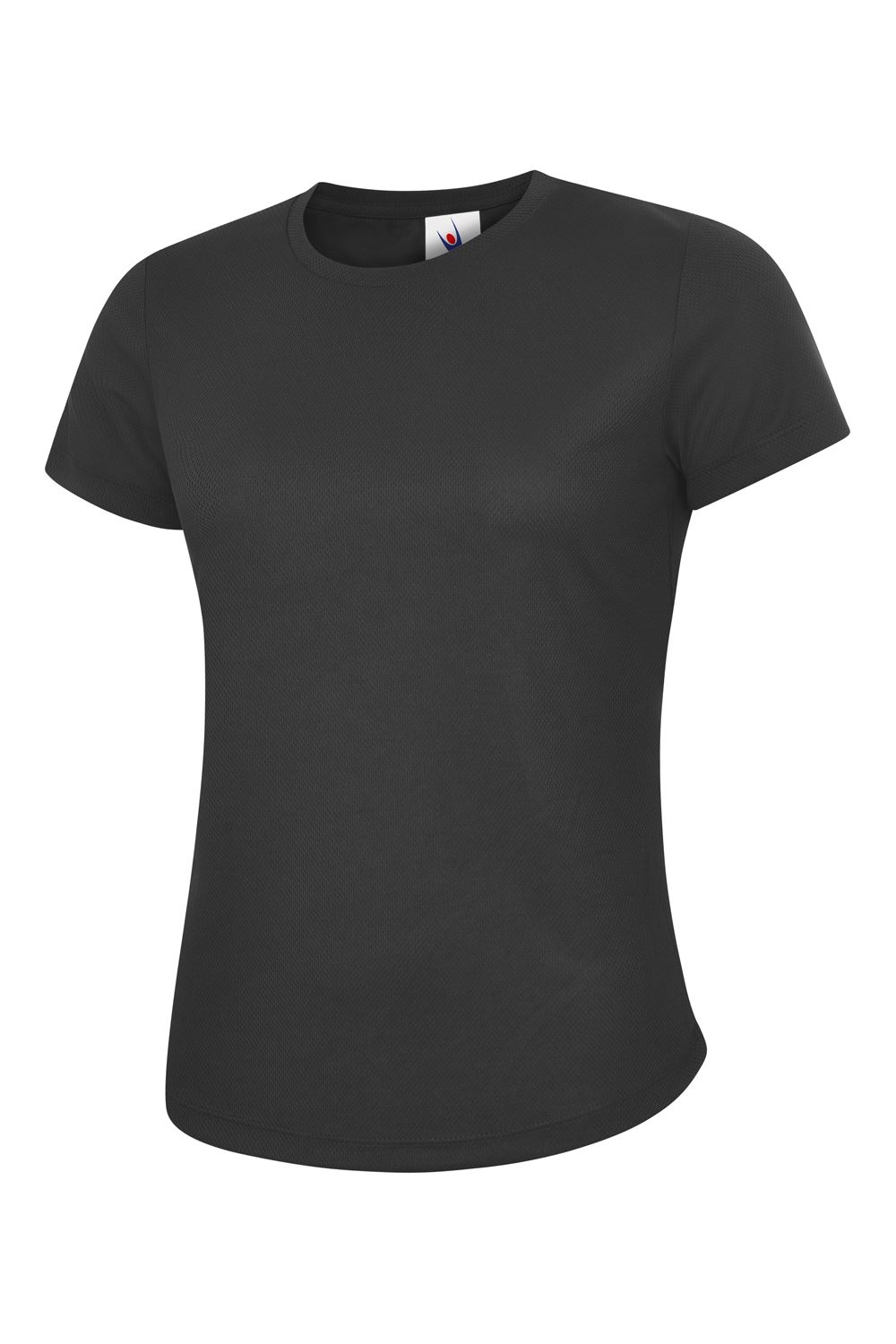 Uneek Unisex Ultra Cool T-Shirt - 100% Polyester, Black, Size L