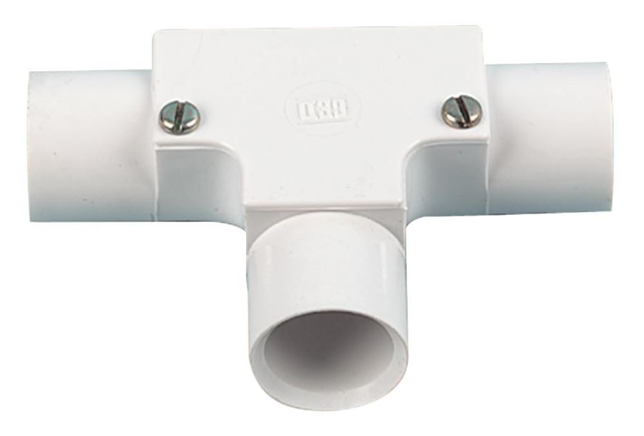 PRO POWER - Té de visite blanc 20mm pour conduit électrique