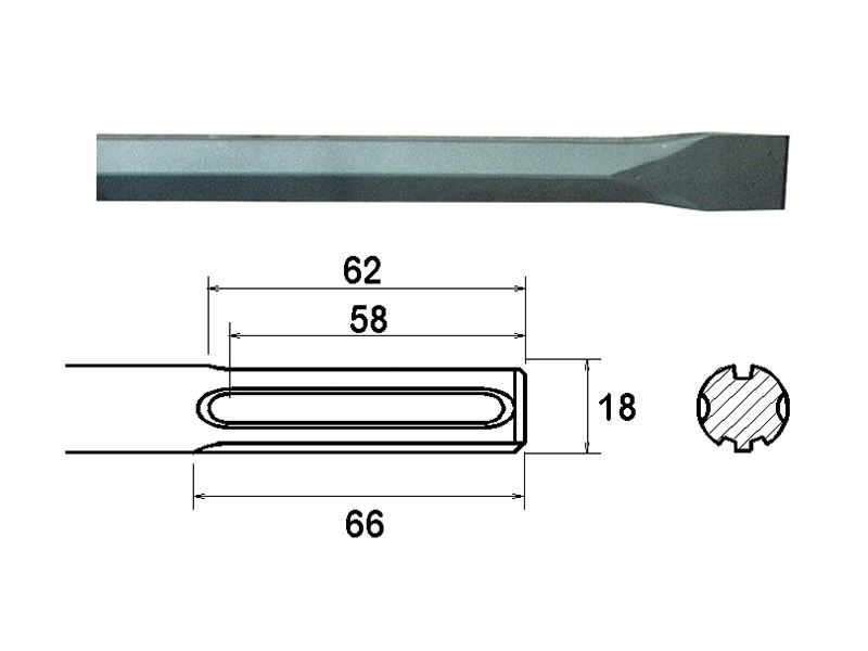 Faithfull SDS Max Chisel, 300mm x 25mm