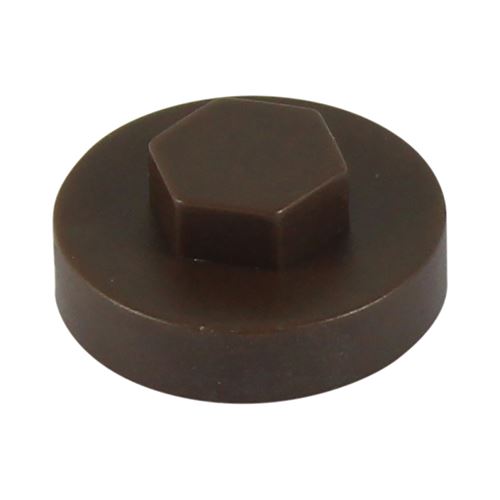 Timco - Capuchons hexagonaux Van Dyke Brown, 19mm (Lot de 1000)