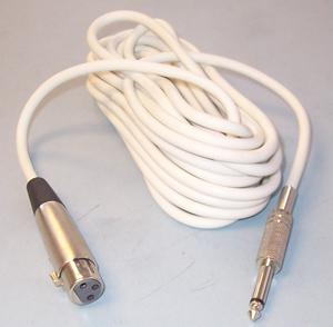 SOUNDLAB 6m XLR to 6.35mm 모노 잭 케이블 (화이트)