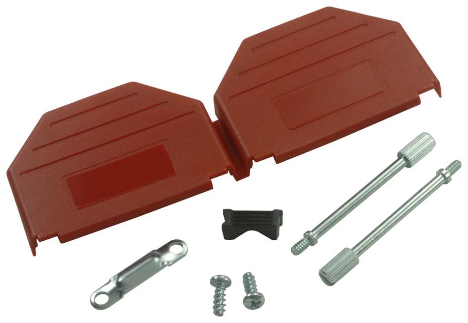 MH CONNECTORS - Tudung D-sub, Plastik, Masuk Atas, Merah, 25 Way, (DPPK25-R-K)
