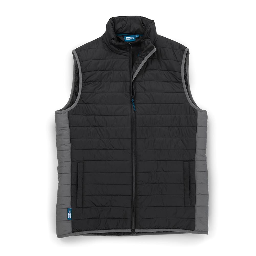 Tough Grit 2-Tone Bodywarmer, Black & Charcoal, Medium