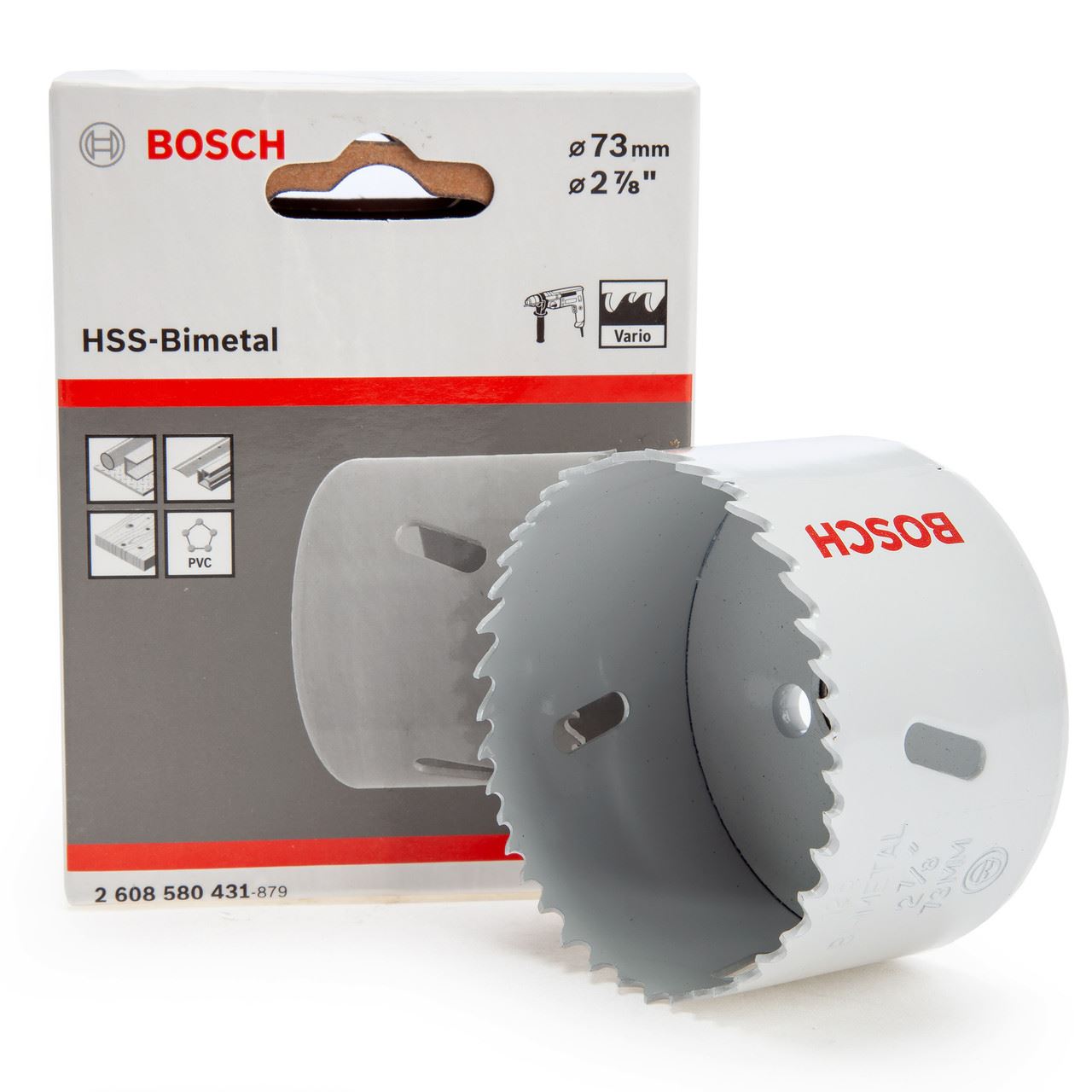 BOSCH HSS 바이메탈 홀 쏘, 73mm, 38mm 절삭 깊이