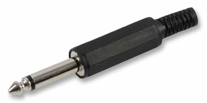 Pro Signal 6.35mm Mono Jack Plug, 2-Pack