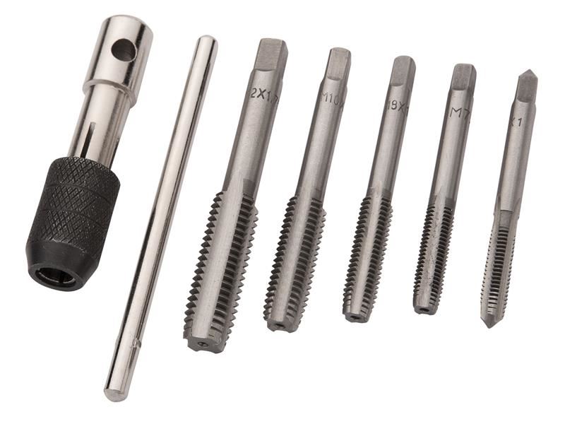 BlueSpot Tools Tap Set, Carbon Steel (M6-M12), 6-Piece