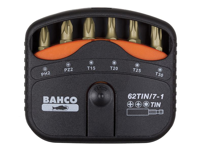 Bahco 62TIN/7-1 TiN Bit Set, 7-Piece, High-Performance Steel