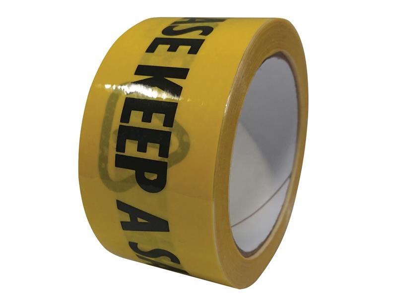 Faithfull Laminated Hazard Tape, Black/Yellow, 50mm x 33m