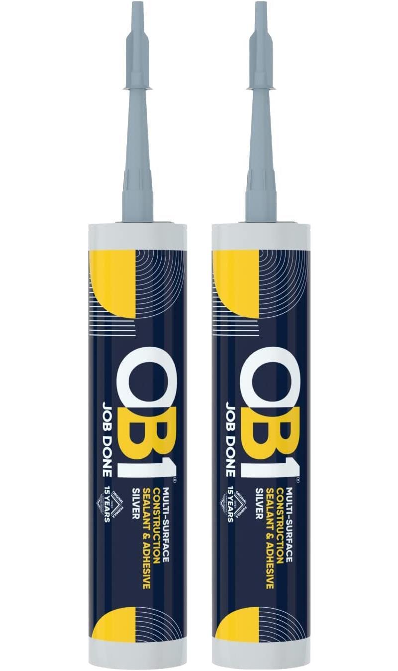 OB1 Silver Multi-Surface Construction Sealant & Adhesive (Pack of 2)