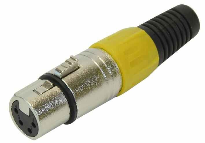 Pro Signal 4-Pin XLR Υποδοχή με Κίτρινο Χαλύβδινο Πλαστικό