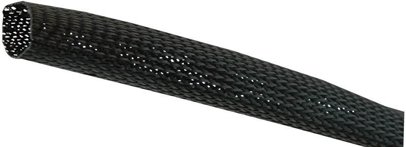 PRO POWER Expandable Braided Sleeving, Black, 28-47mm, 10m