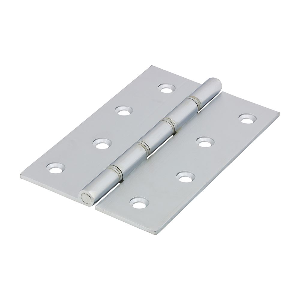 Timco 더블 스틸 워셔 경첩, 황동, 새틴 크롬 - 102 x 67mm (2개입)
