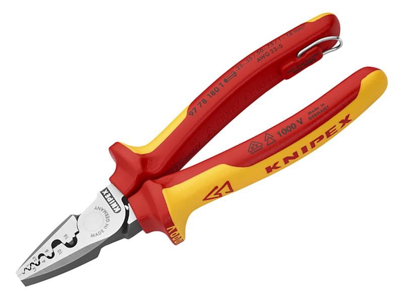 Knipex VDE Crimptang met Tetherpunt, 180mm