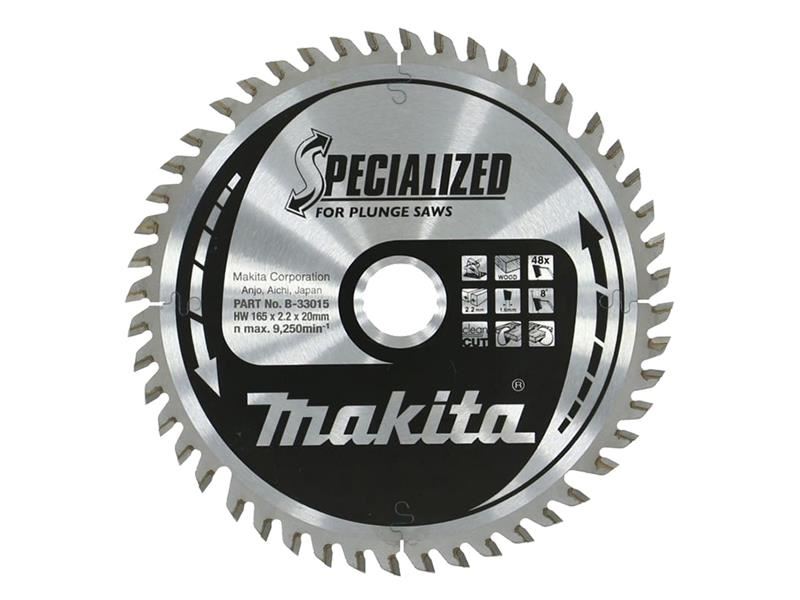 Makita B-33015 Plunge Saw Blade, 165 x 20mm, 48T