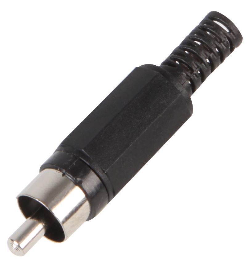 PRO SIGNAL RCA Phono Plug, 2 Contacts, Black