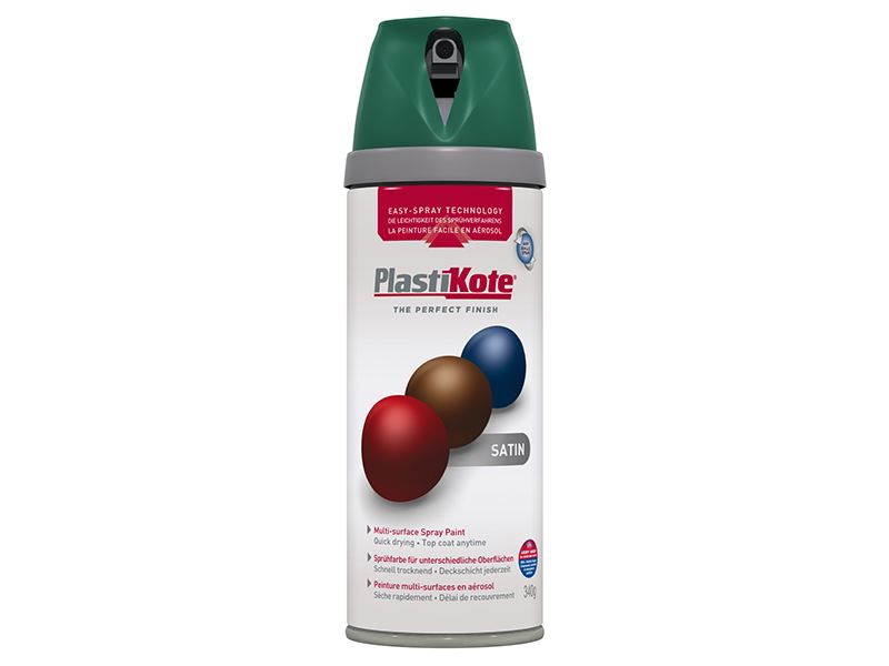 PlastiKote Twist & Spray Satin Jagdgrün 400ml