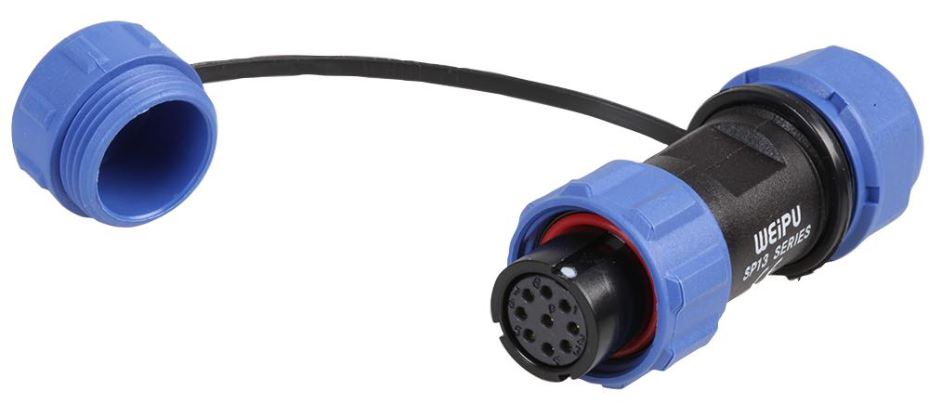 PRO ELEC SP13 Presa Connettore Circolare 9 Poli, 5-8mm, IP68