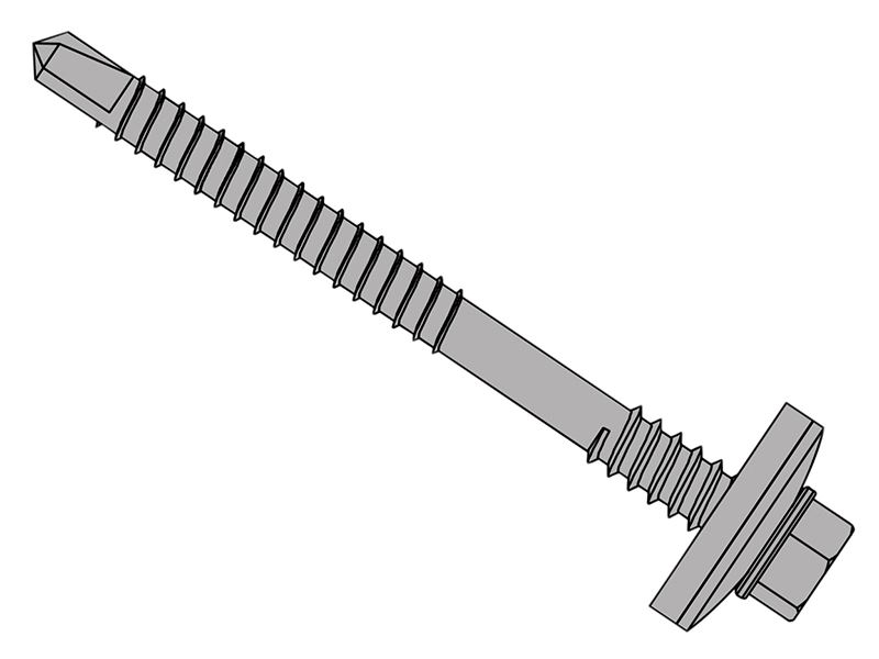ForgeFix TechFast Composite to Steel Hex Screws, 5.5 x 135mm, Box 100