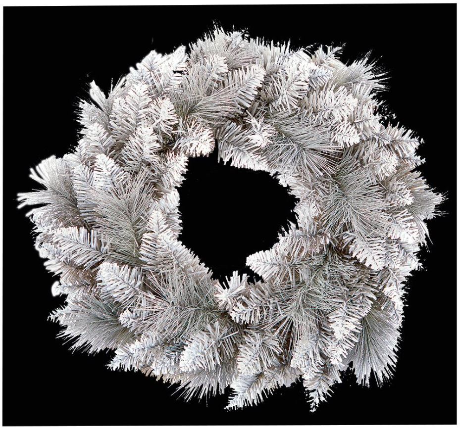 PRO ELEC Couronne de Noël 50cm à pointes argentées