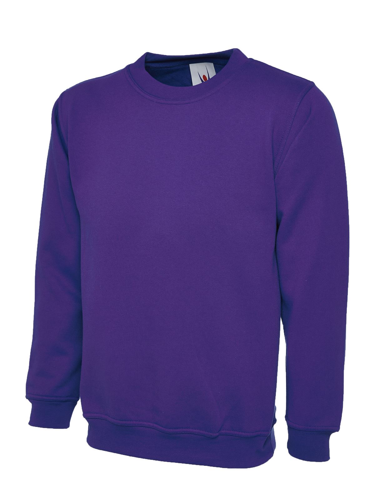 Uneek Unisex Classic Sweatshirt - 50/50 Poly-Cotton - Purple - S