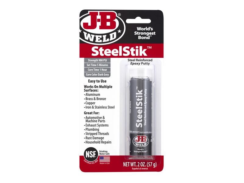 J-B Weld SteelStik™ Epoxy Putty, Steel-Reinforced, 57g