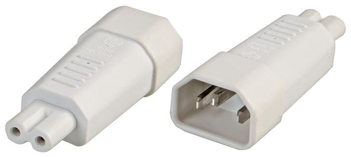 PRO ELEC IEC C14 to C7 Fig.8 Power Adaptor, White