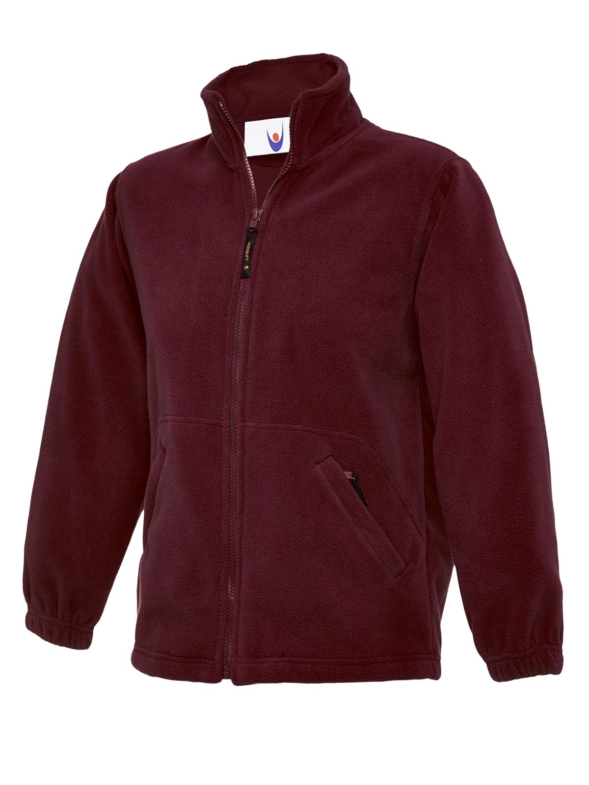 Uneek Kids' Full Zip Micro Fleece Jacket - Maroon - Size 11/13 YRS