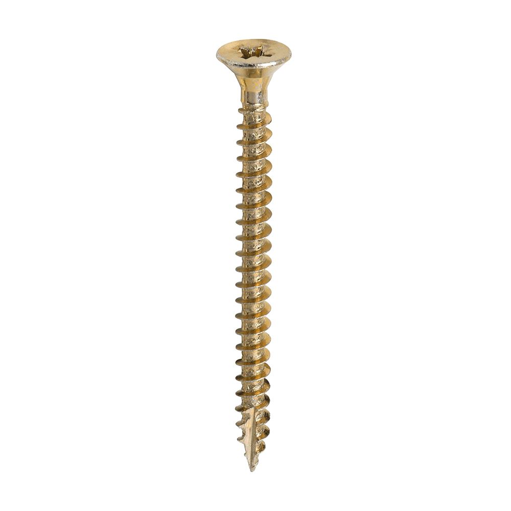 Timco - Skru Pelbagai Guna Klasik - PZ - Double Countersunk - Kuning (Saiz 4.5x