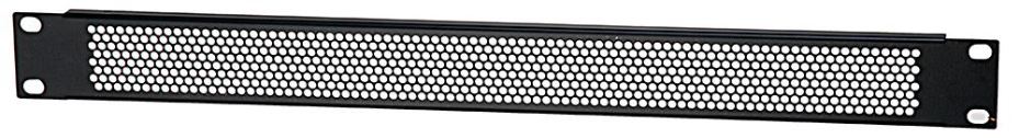 PENN ELCOM 19-inch Vented Rack Panel - 1U, Black Steel