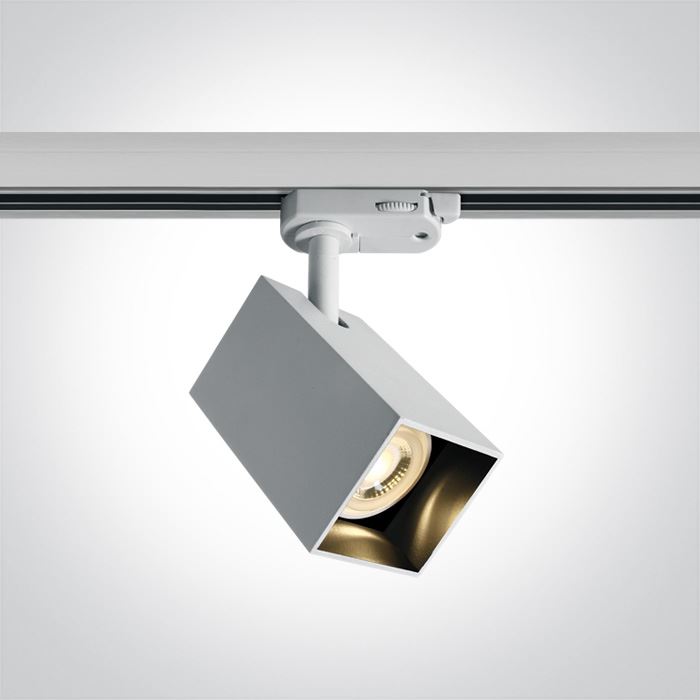 ONE Light 65105NAT/W White GU10 10W Track Spot, Aluminium