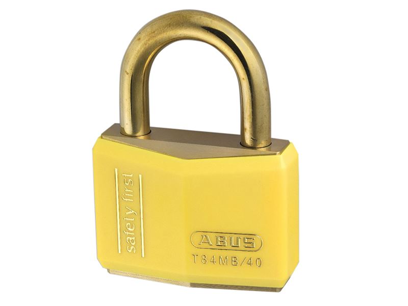 ABUS T84MB/40mm Yellow Padlock, Rustproof, Keyed Alike