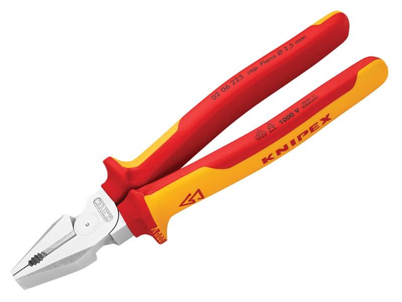 Knipex - Pléirí Comhcheangail Uillinn Ardfhiúntais VDE, 225mm