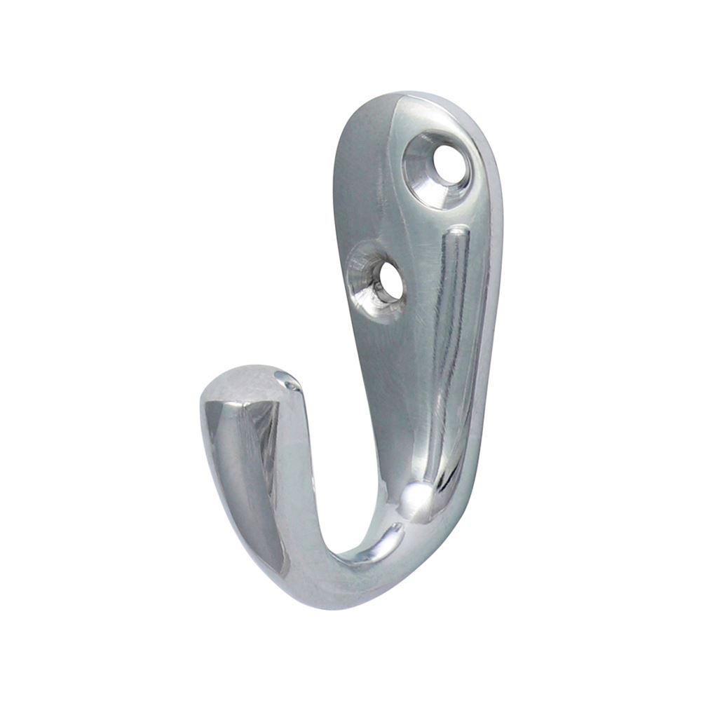 Timco 싱글 로브 후크, 폴리시드 크롬, 브라스, 44mm